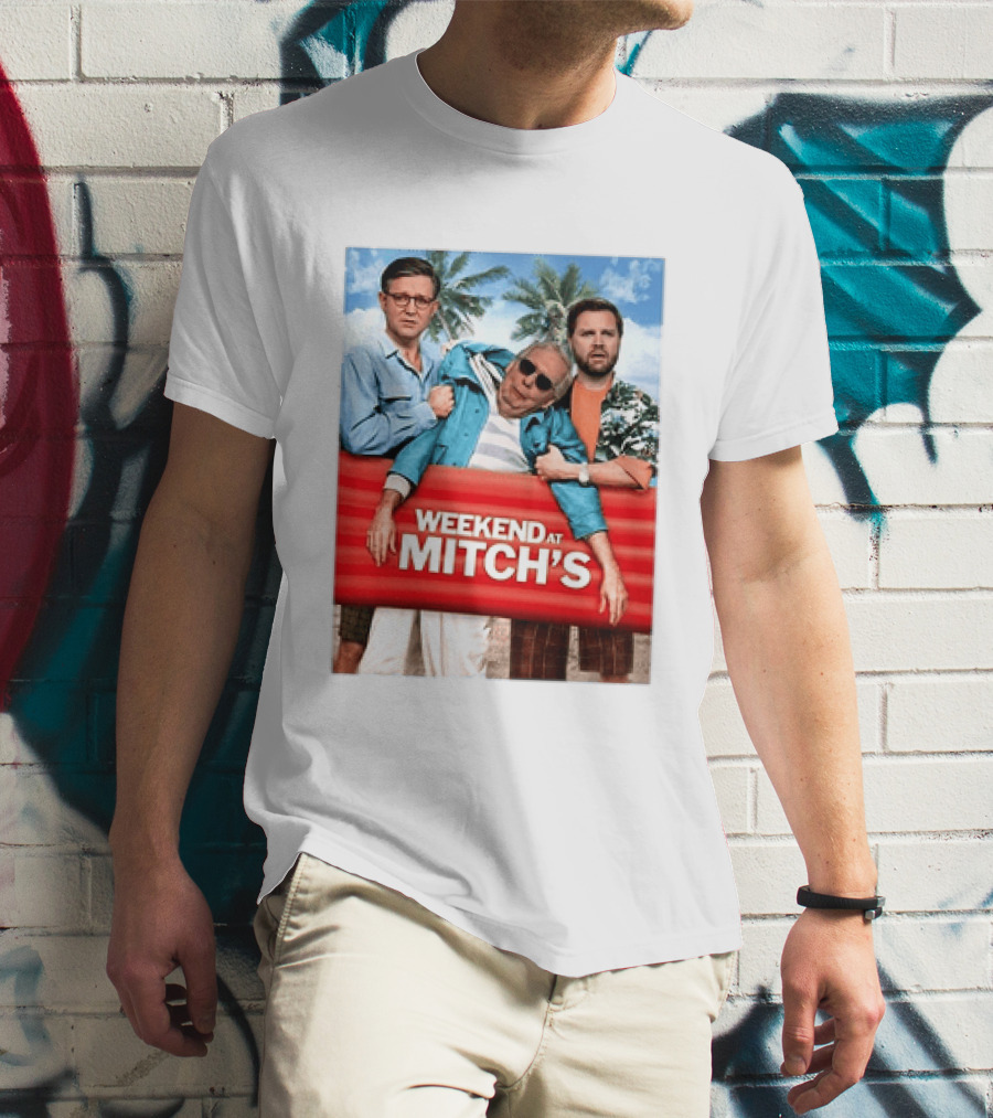 Weekend At Mitch's Meme Mitch McConnell Tropical Comedy T-Shirt