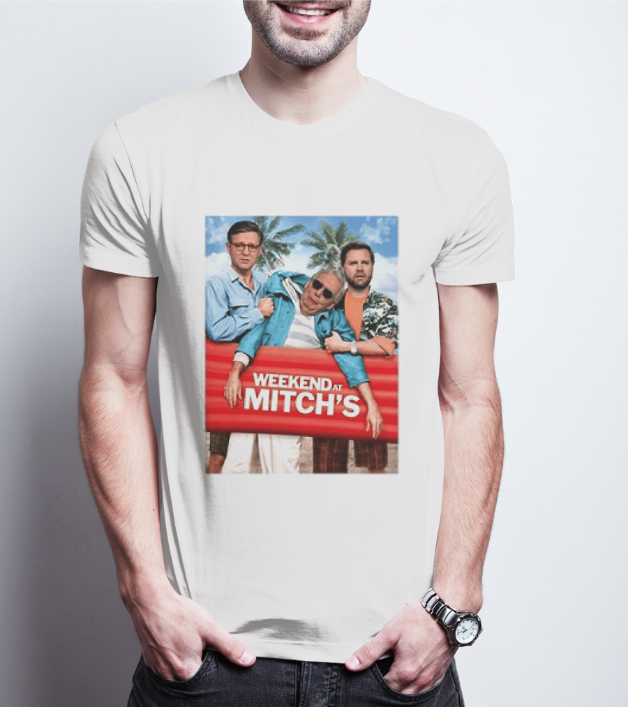 Weekend At Mitch's Meme Mitch McConnell Tropical Comedy T-Shirt