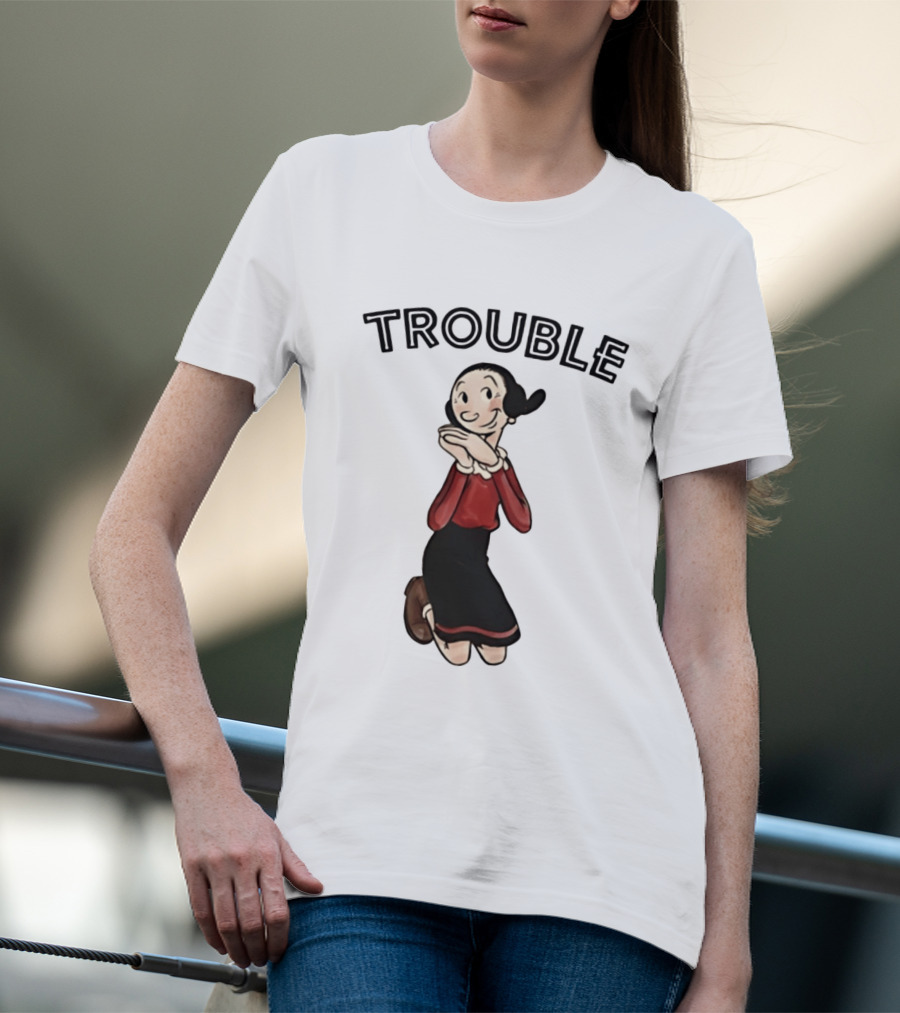Olive Oyl Trouble Follows Popeye T-Shirt