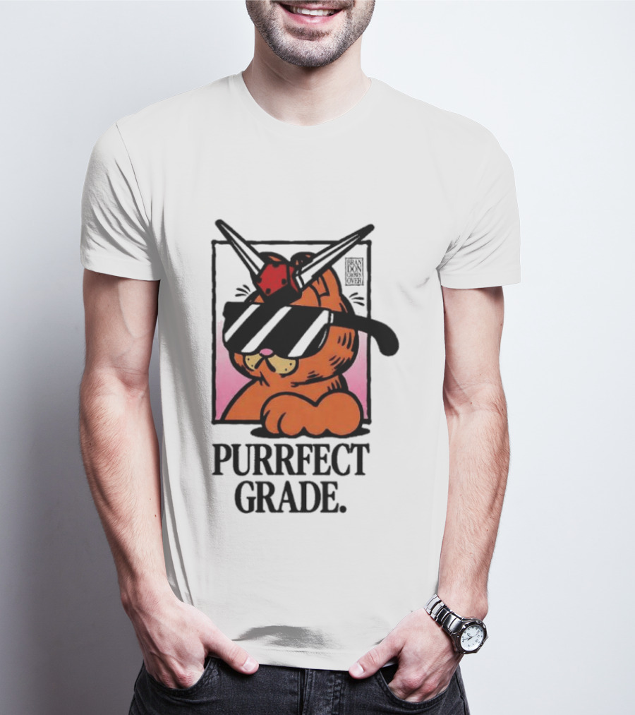 Gundam Purrfect Grade Cat Sunglasses Robot Mashup T-Shirt