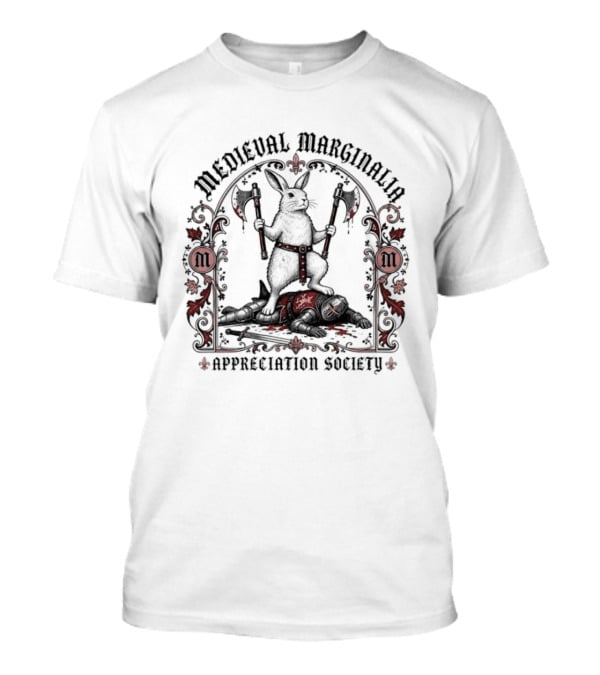 Medieval Marginalia Appreciation Society Killer Rabbit Knight T-Shirt