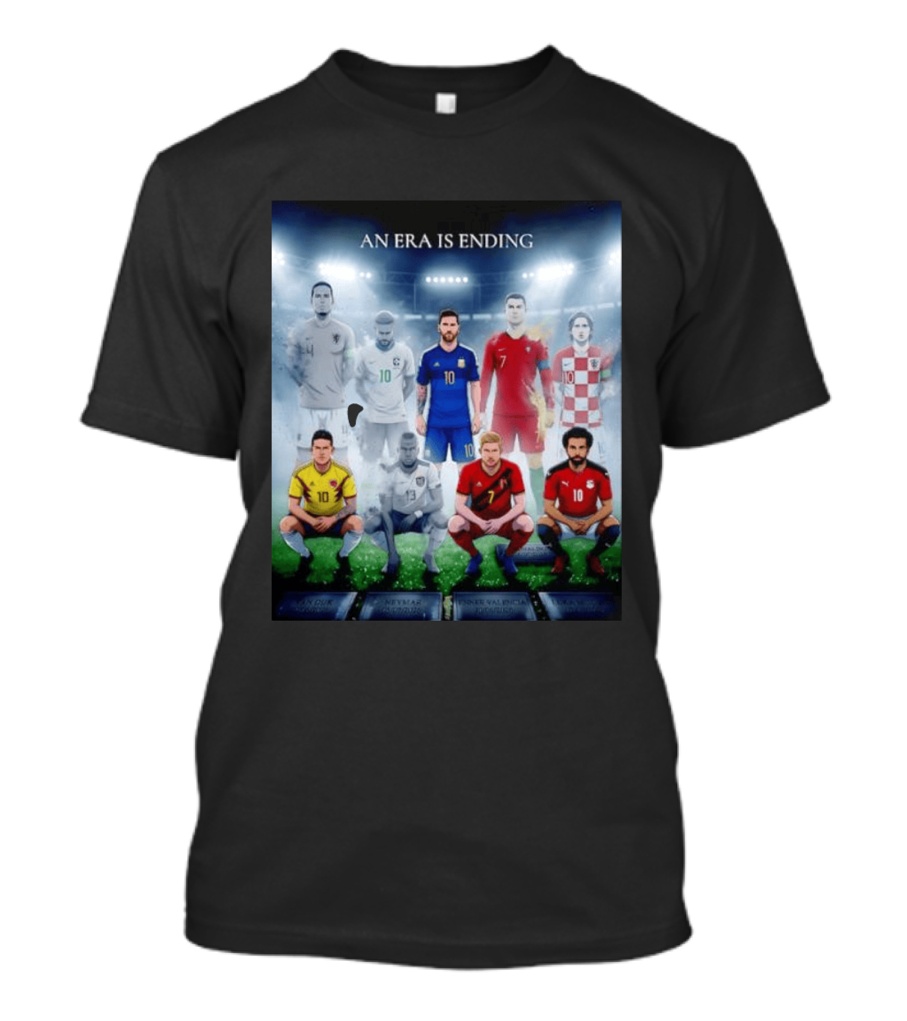 An Era Is Ending Football Legends Messi Ronaldo Neymar Modrić Salah Hazard Valencia Ramos T-Shirt