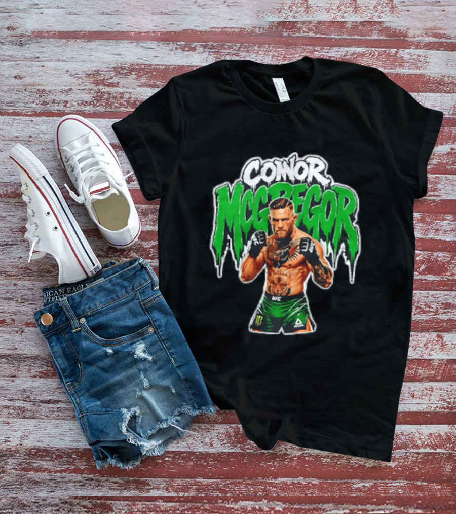 Conor McGregor UFC Fighter In Green Shorts With Tattoos T-Shirt