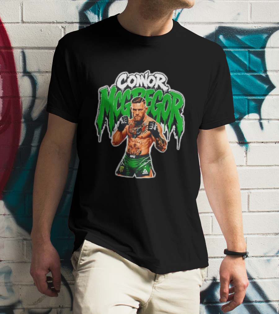 Conor McGregor UFC Fighter In Green Shorts With Tattoos T-Shirt