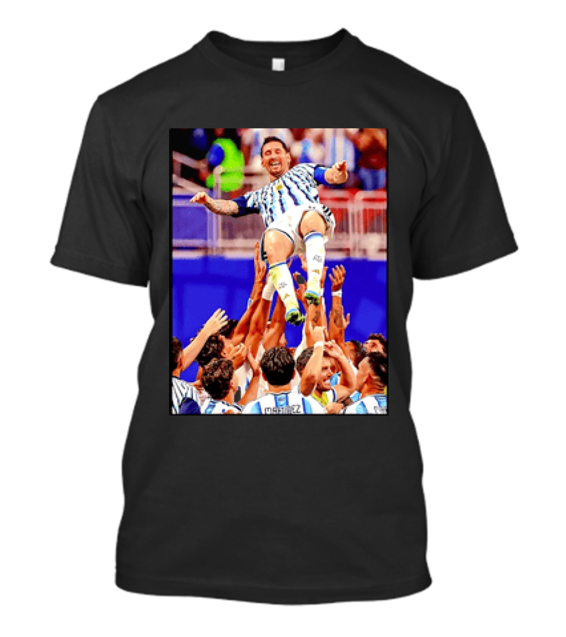 Lionel Messi Argentina Victory Celebration Team Lift T-Shirt