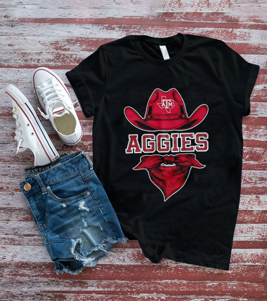 Texas A&M Aggies Cowboy Hat Bandana T-Shirt