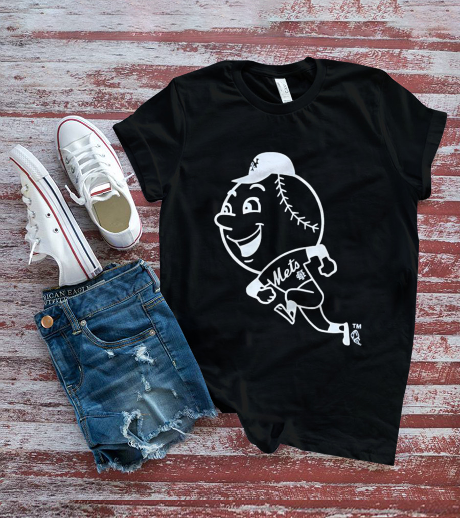 Mets Mr. Met Running Baseball T-Shirt