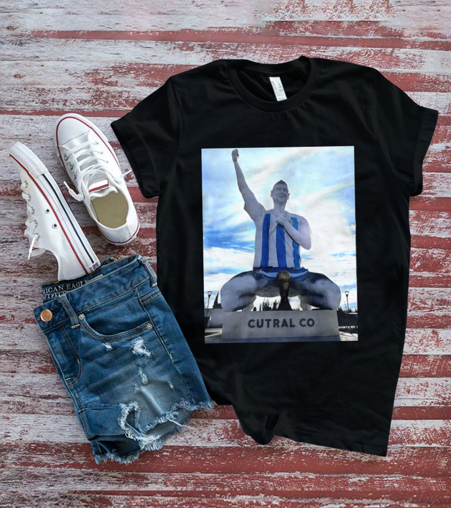 Messi Argentina Sculpture Cutral Co Legendary Statue Victory Celebration T-Shirt