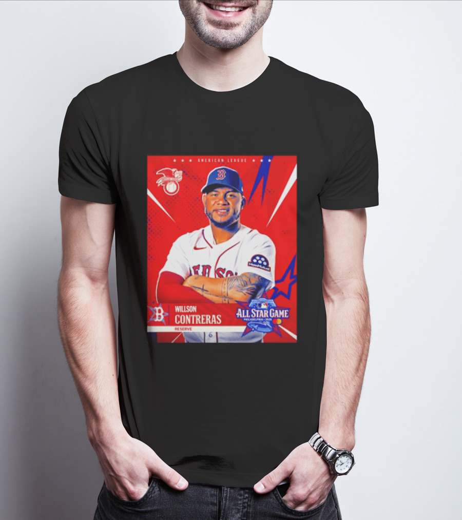 Boston Red Sox Willson Contreras 2026 All Star Game Reserve American League T-Shirt