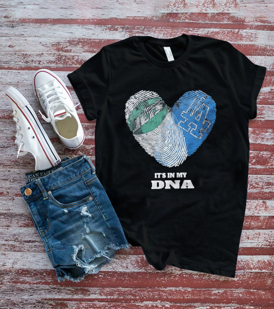 Los Angeles Dodgers It's In My DNA Fingerprint Heart T-Shirt