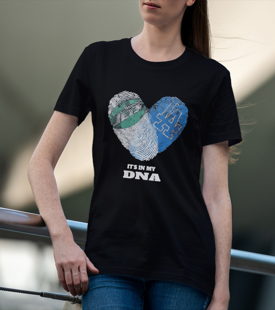 Los Angeles Dodgers It's In My DNA Fingerprint Heart T-Shirt