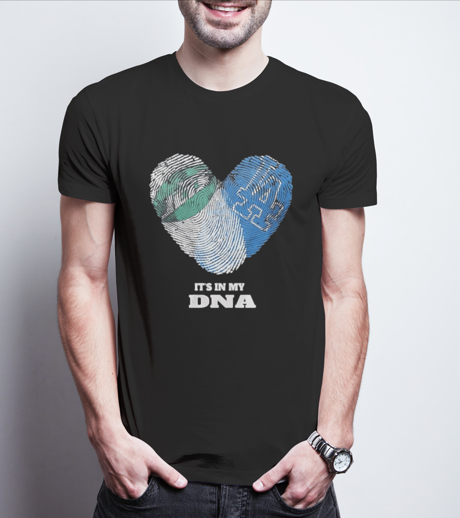 Los Angeles Dodgers It's In My DNA Fingerprint Heart T-Shirt