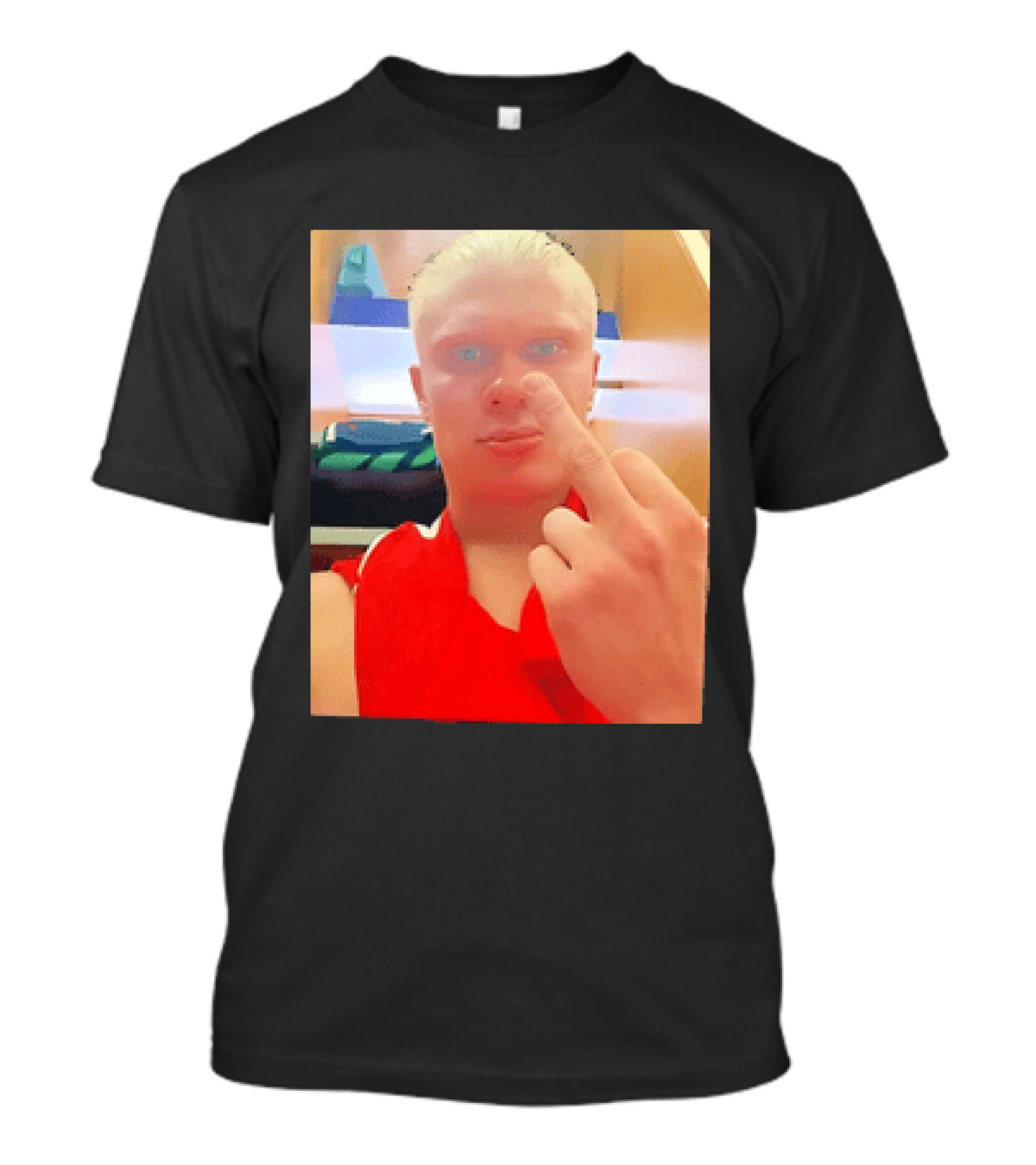 Norway Erling Haaland Middle Finger Selfie T-Shirt