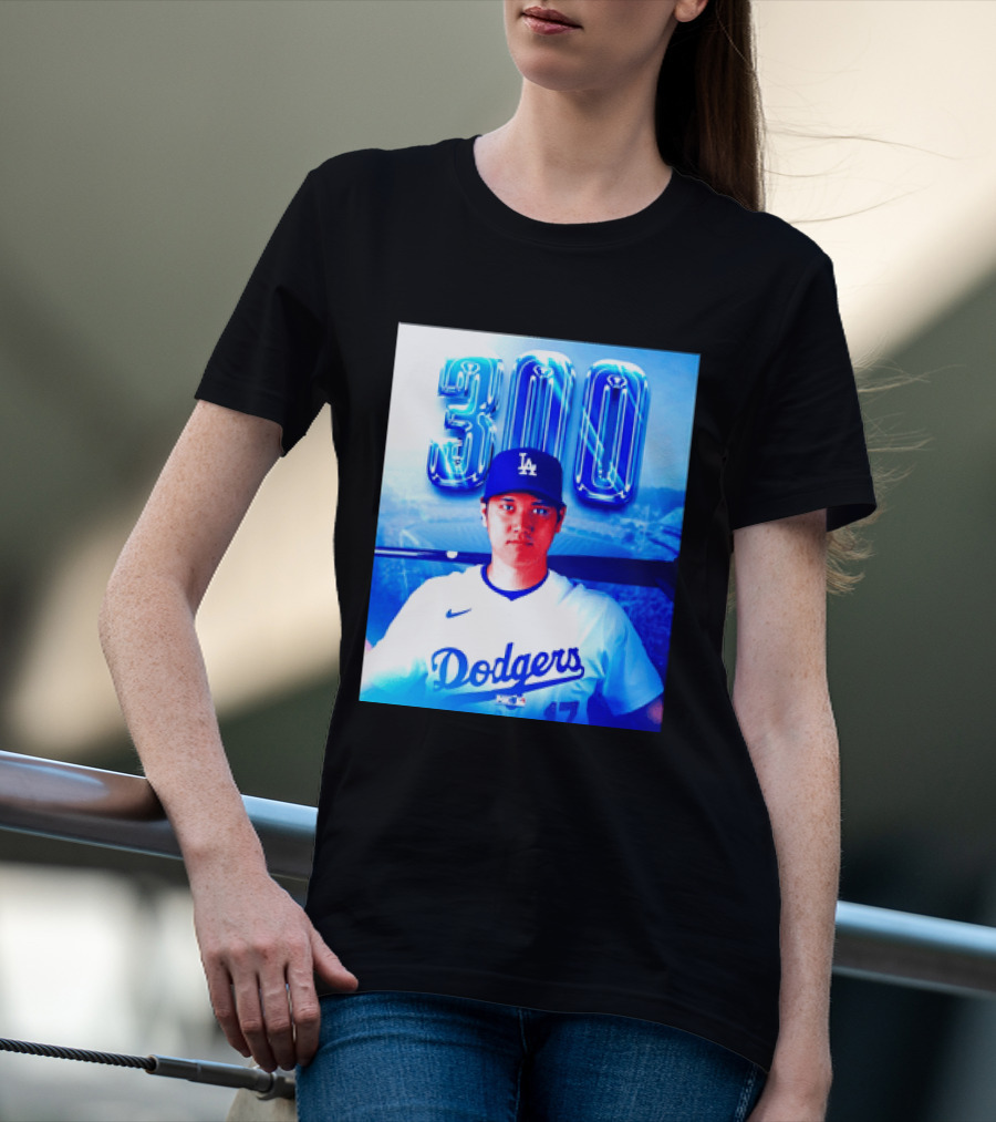 Shohei Ohtani 300 Home Runs Milestone Los Angeles Dodgers T-Shirt