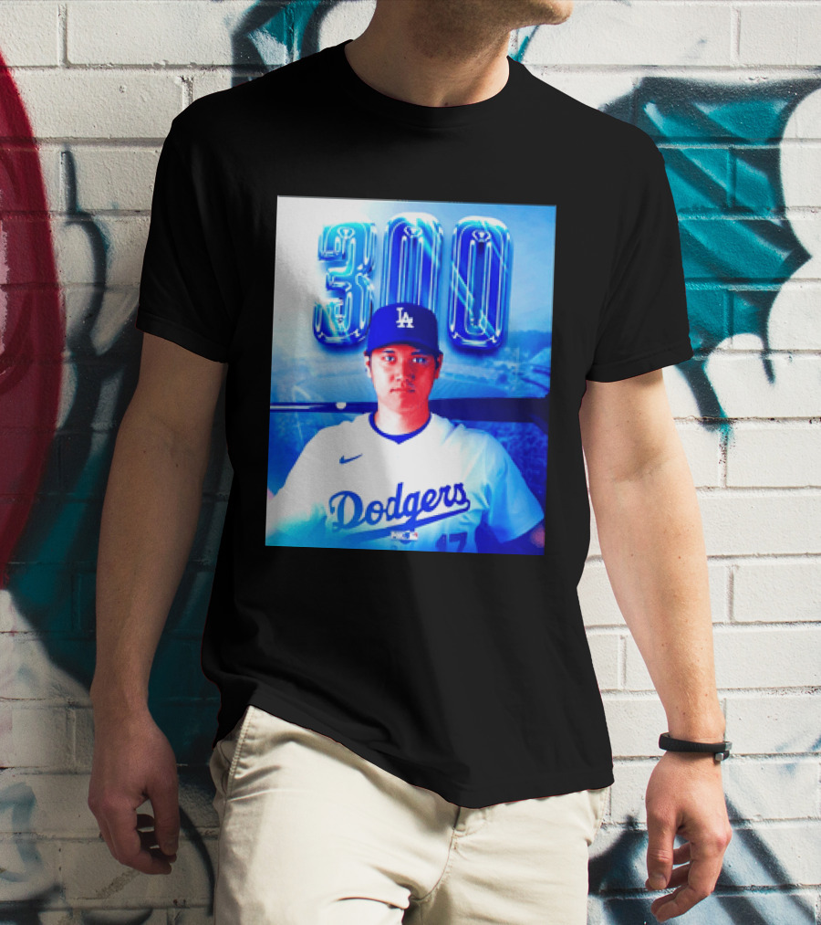 Shohei Ohtani 300 Home Runs Milestone Los Angeles Dodgers T-Shirt