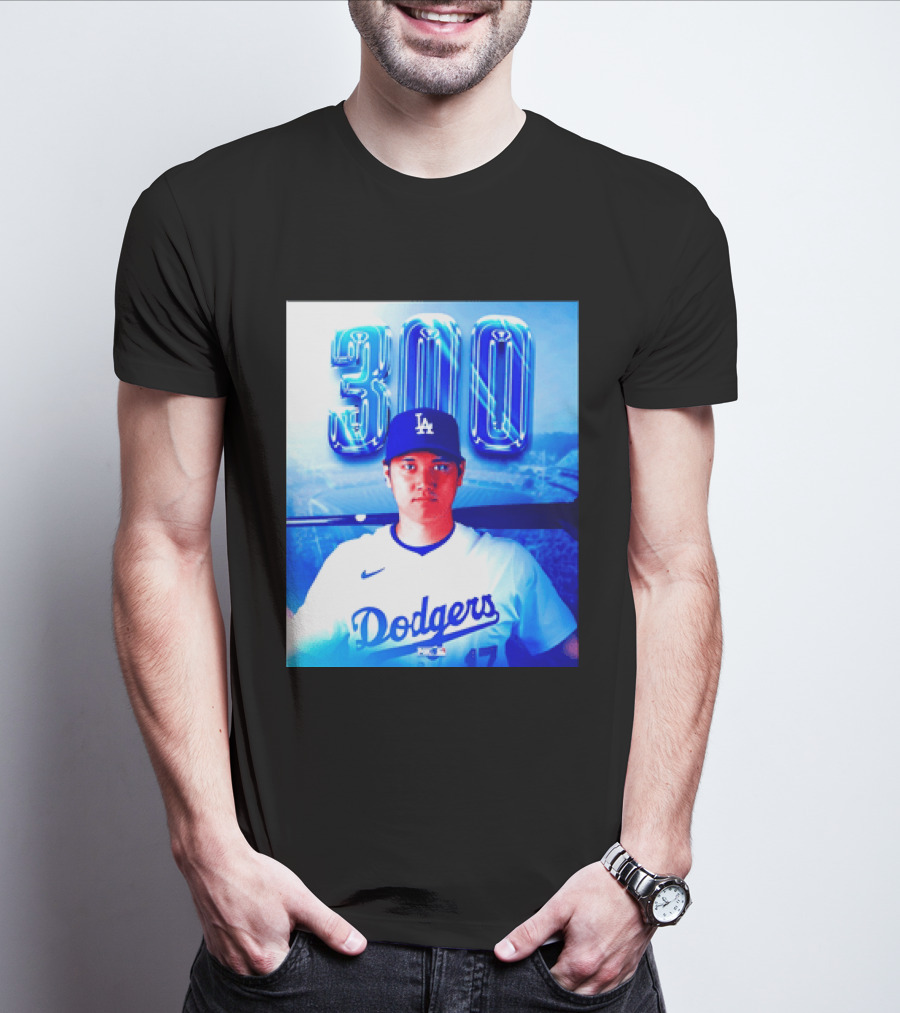 Shohei Ohtani 300 Home Runs Milestone Los Angeles Dodgers T-Shirt
