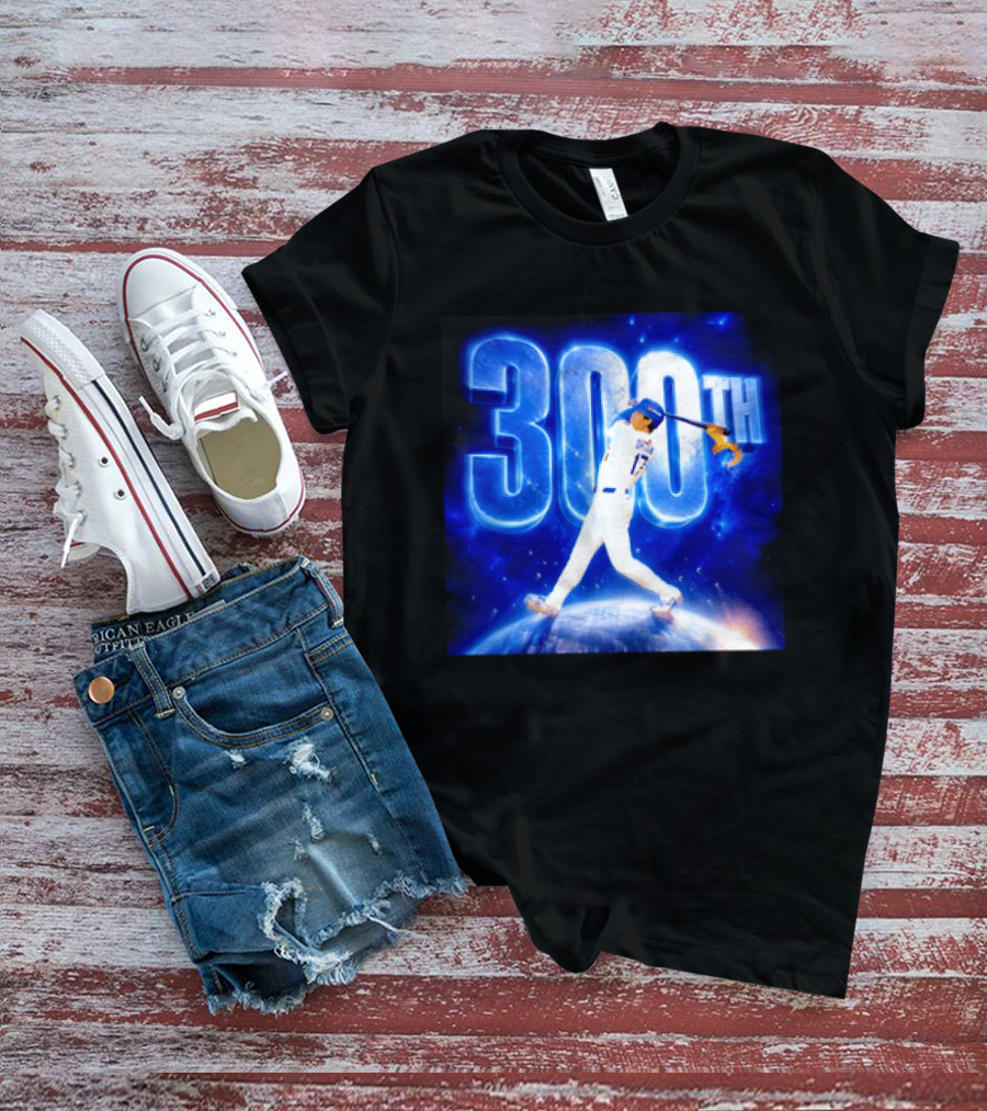 Shohei Ohtani 300th Home Run 17 Power Swing Los Angeles Dodgers T-Shirt