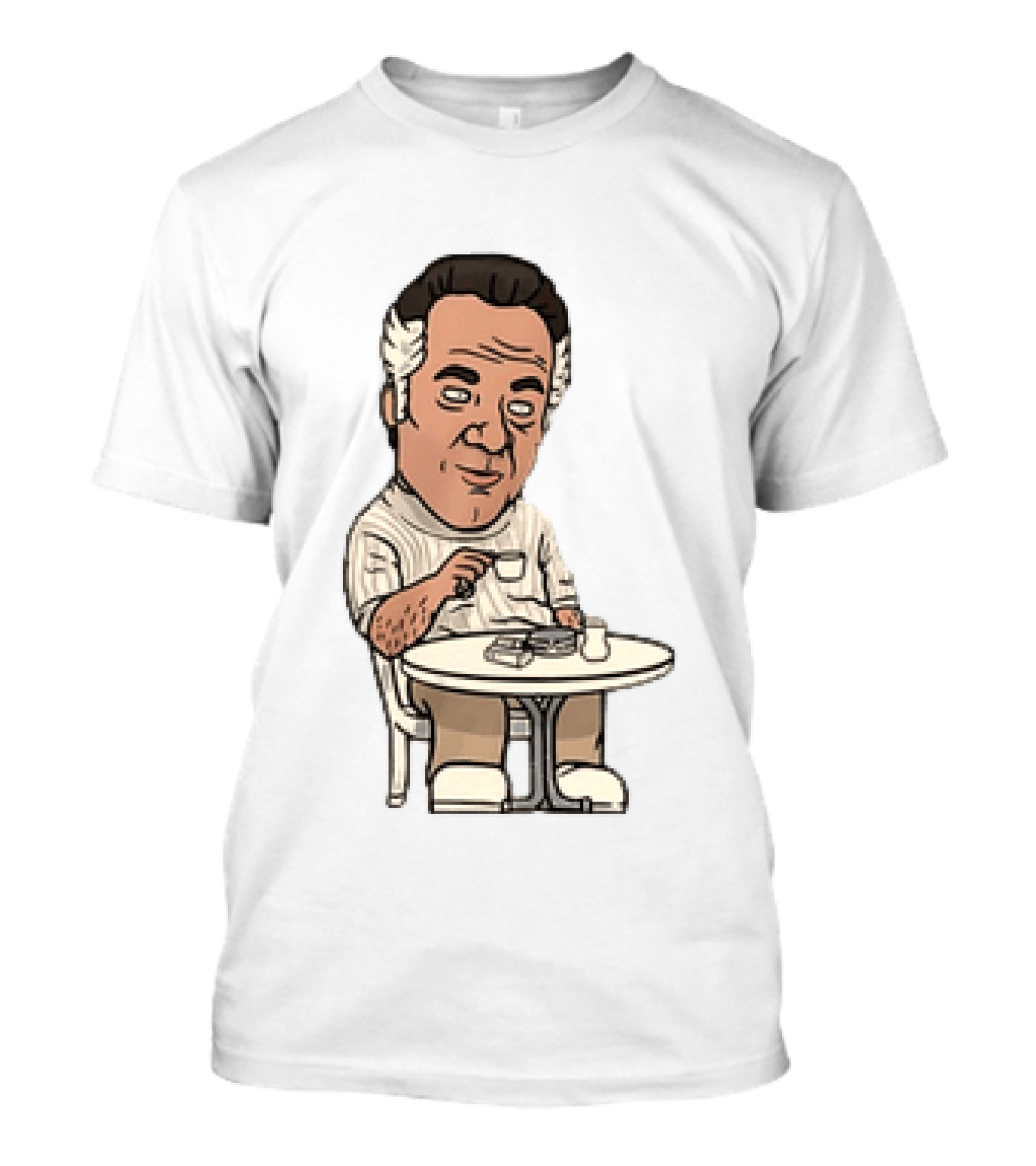 Sopranos Paulie Walnuts Gualtieri Commendatori Bongiorno Character Sitting T-Shirt