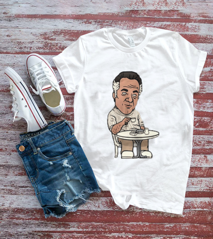 Sopranos Paulie Walnuts Gualtieri Commendatori Bongiorno Character Sitting T-Shirt