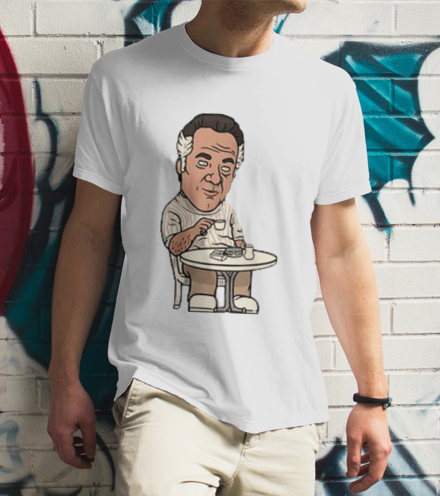 Sopranos Paulie Walnuts Gualtieri Commendatori Bongiorno Character Sitting T-Shirt