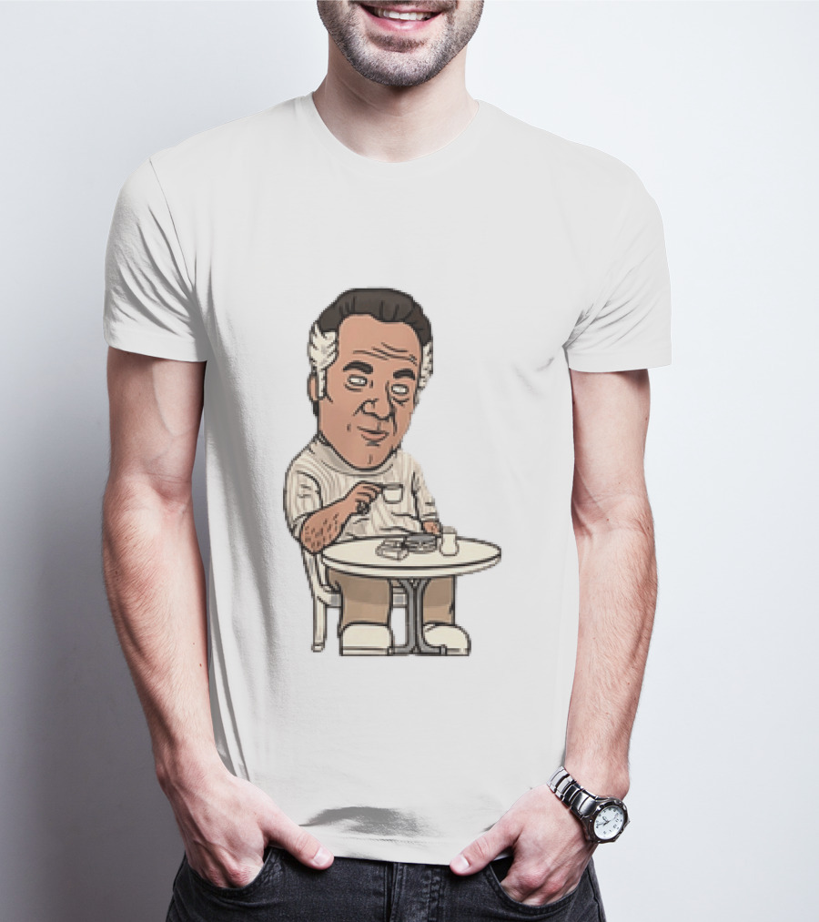 Sopranos Paulie Walnuts Gualtieri Commendatori Bongiorno Character Sitting T-Shirt