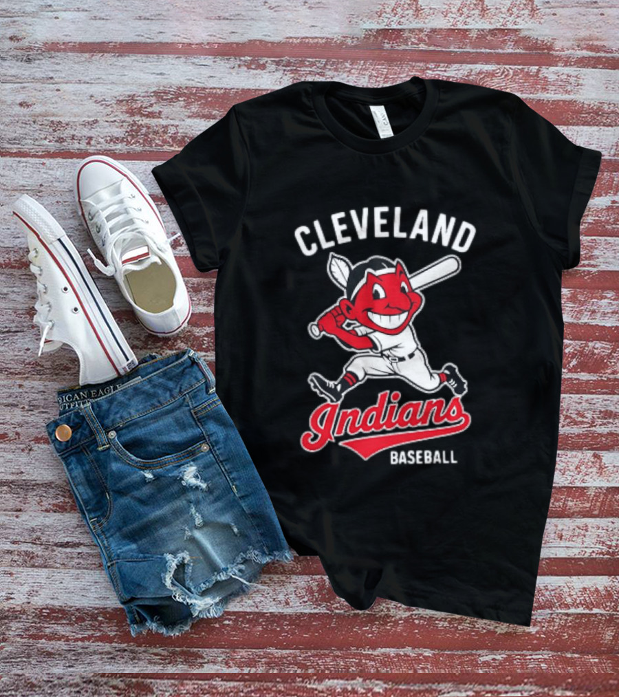 Cleveland Indians Baseball Chief Wahoo Cartoon Batter T-Shirt