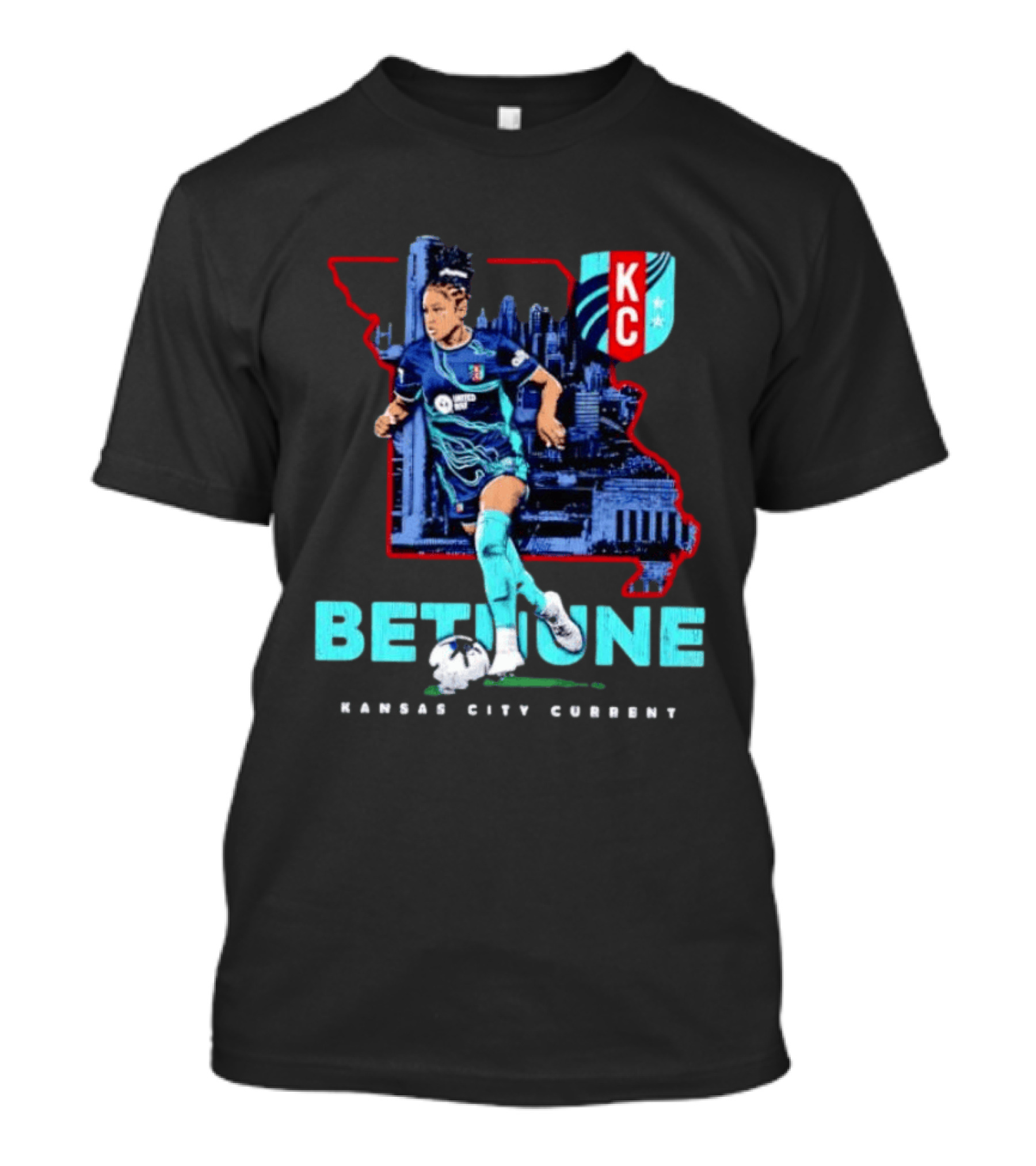 Croix Bethune Kansas City Current NWSL KC State T-Shirt