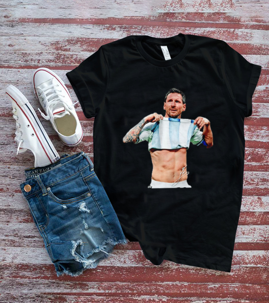 Lionel Messi Celebrates Argentina Soccer Triumph T-Shirt