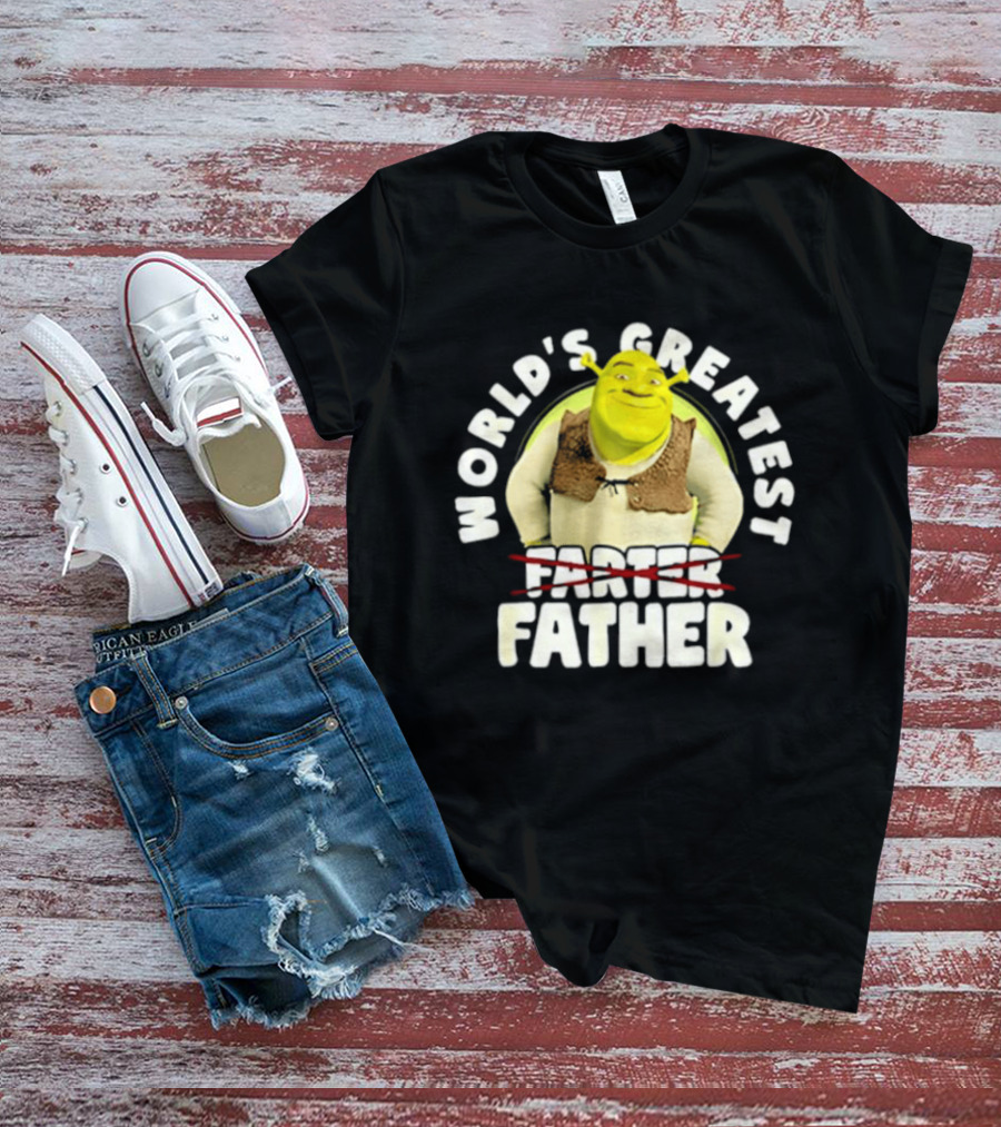 World's Greatest Farter Father Shrek Cartoon T-Shirt