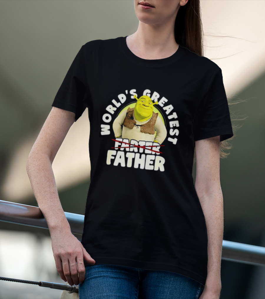 World's Greatest Farter Father Shrek Cartoon T-Shirt