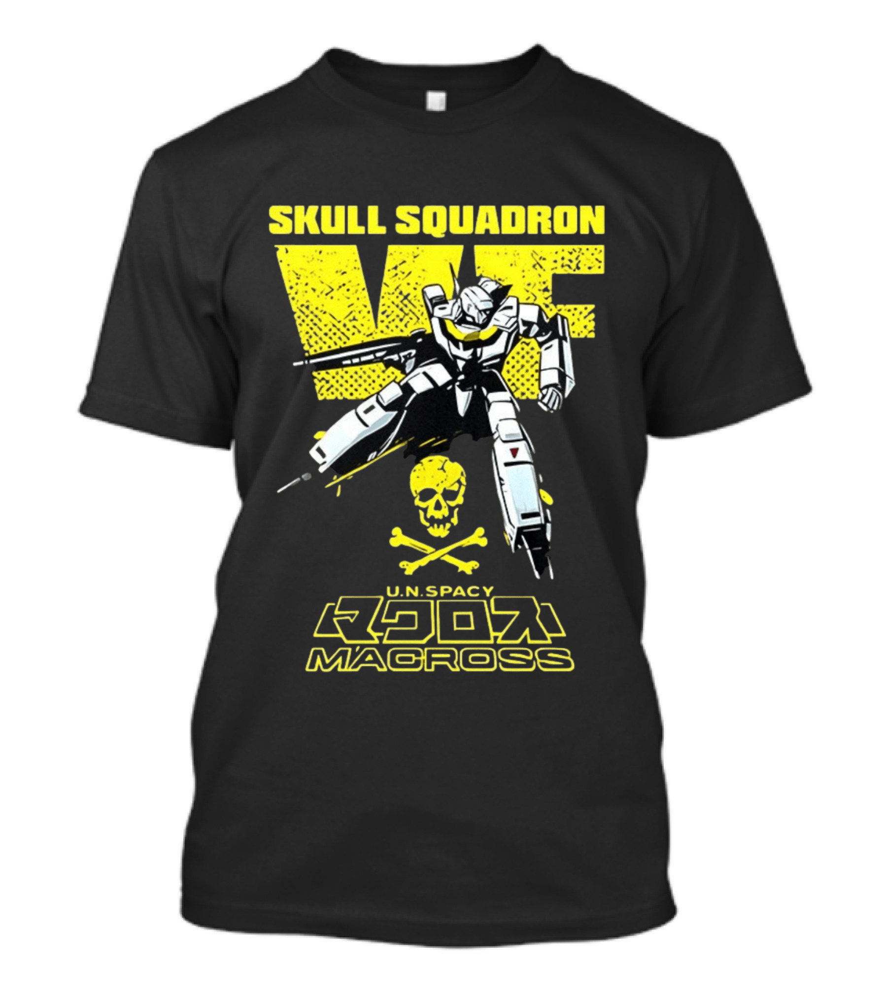 Skull Squadron VF U.N. Spacy Macross Anime Valkyrie T-Shirt