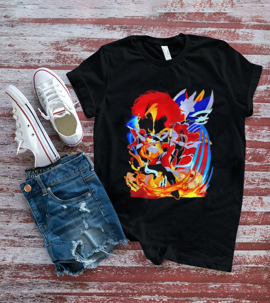 Stark Frieren Beyond Journey's End Anime Dynamic Colorful Scene T-Shirt