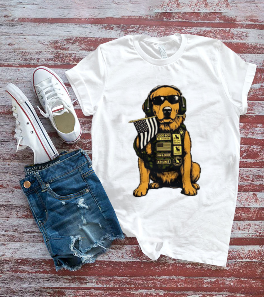 Good Boy Operator K9 Unit Can I Pet That Dog Paw & Order T-Shirt