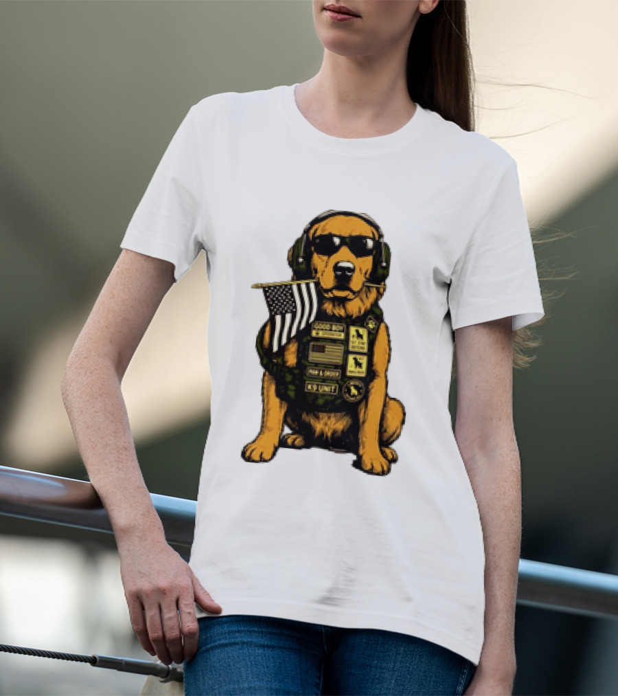 Good Boy Operator K9 Unit Can I Pet That Dog Paw & Order T-Shirt