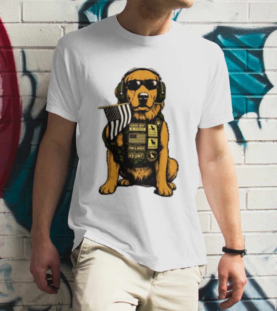 Good Boy Operator K9 Unit Can I Pet That Dog Paw & Order T-Shirt