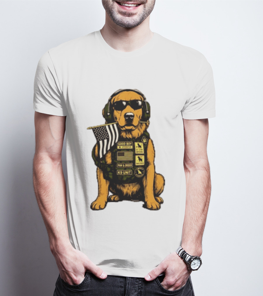 Good Boy Operator K9 Unit Can I Pet That Dog Paw & Order T-Shirt