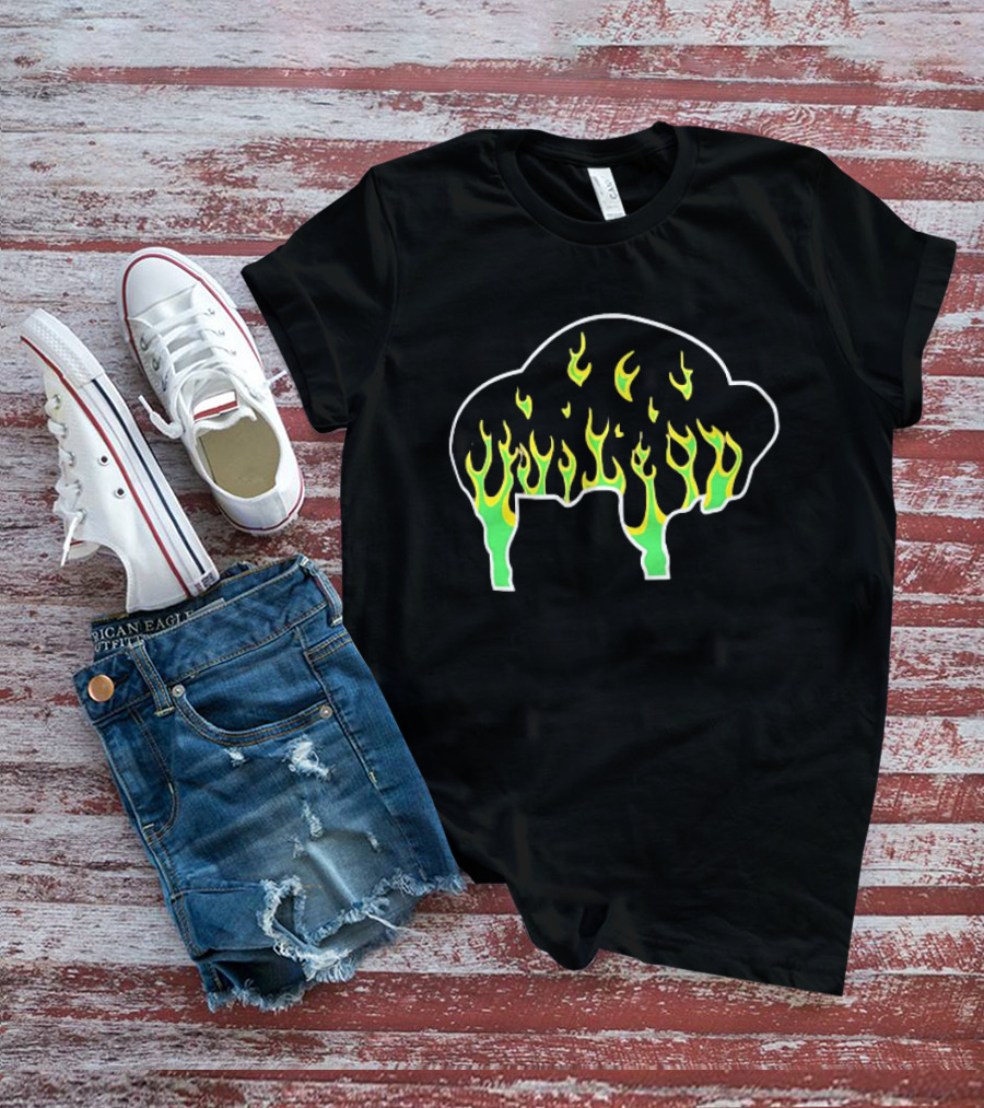 Buffalo Flaming Buffalo Fire T-Shirt