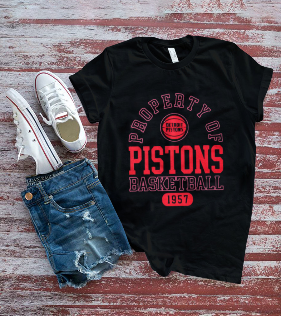 Property Of Pistons Basketball 1957 Detroit Pistons T-Shirt