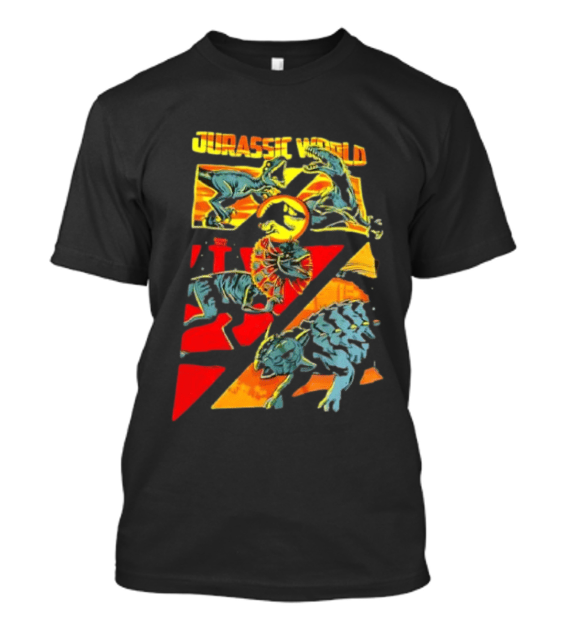 Velociraptor Dilophosaurus Ankylosaurus Jurassic World Dinosaurs T-Shirt
