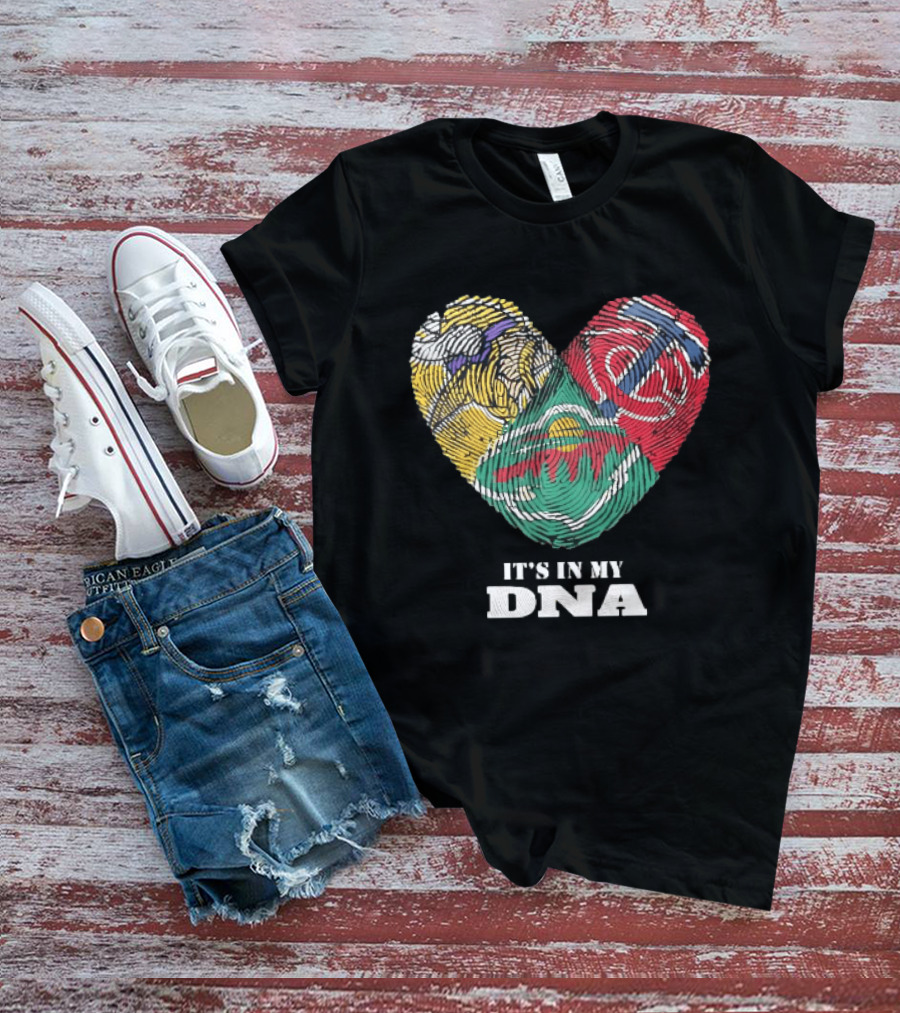 Minnesota Vikings Timberwolves Wild It's In My DNA T-Shirt