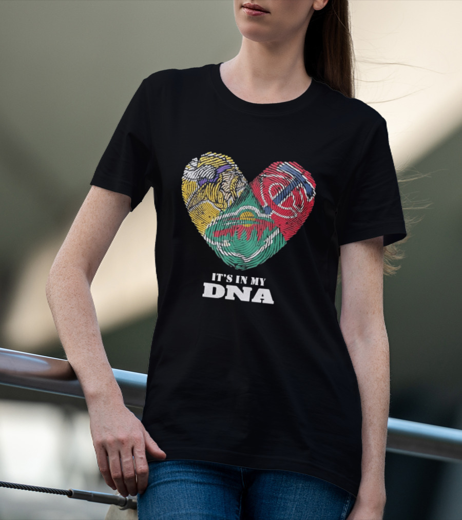 Minnesota Vikings Timberwolves Wild It's In My DNA T-Shirt