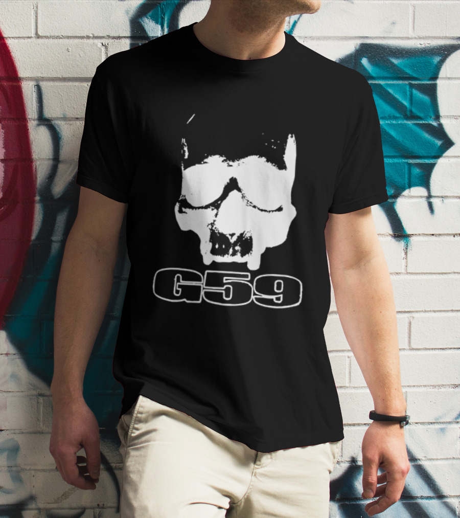 G59 Skull Black Graphic With Skull T-Shirt