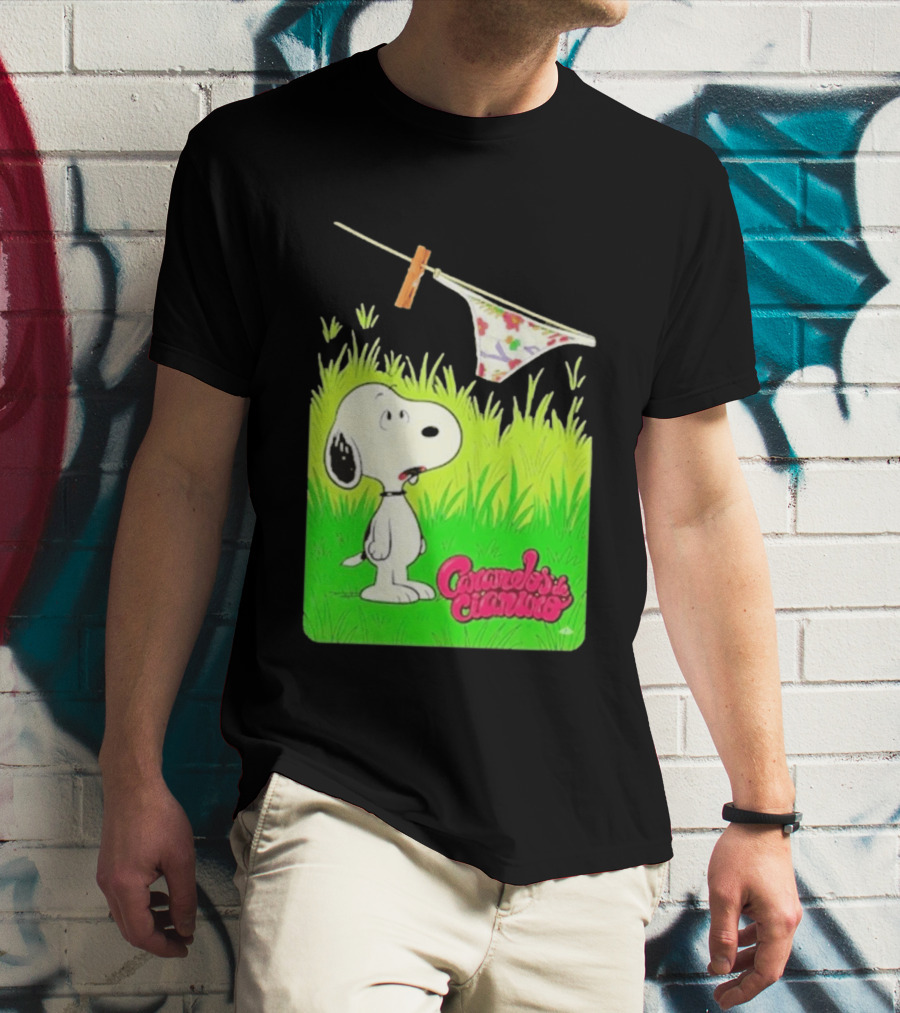 Snoopy Caramelos De Cianuro En Español Classic Cartoon And Rock Band Fusion T-Shirt