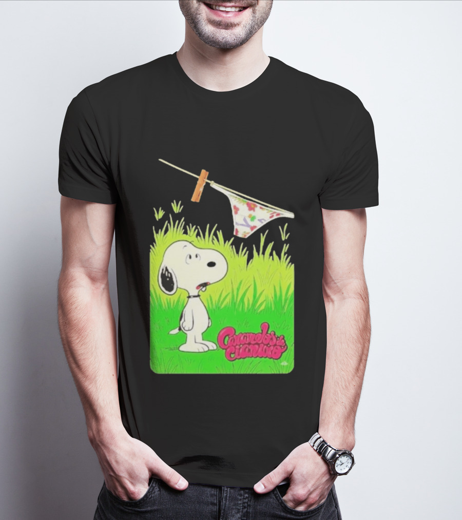 Snoopy Caramelos De Cianuro En Español Classic Cartoon And Rock Band Fusion T-Shirt