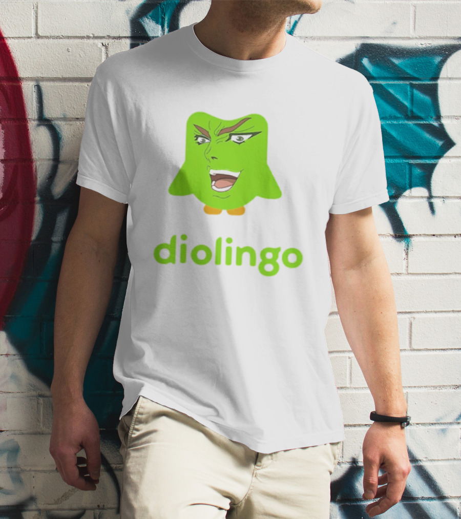 Diolingo Duolingo Owl Dio Brando Meme JoJo's Bizarre Adventure T-Shirt