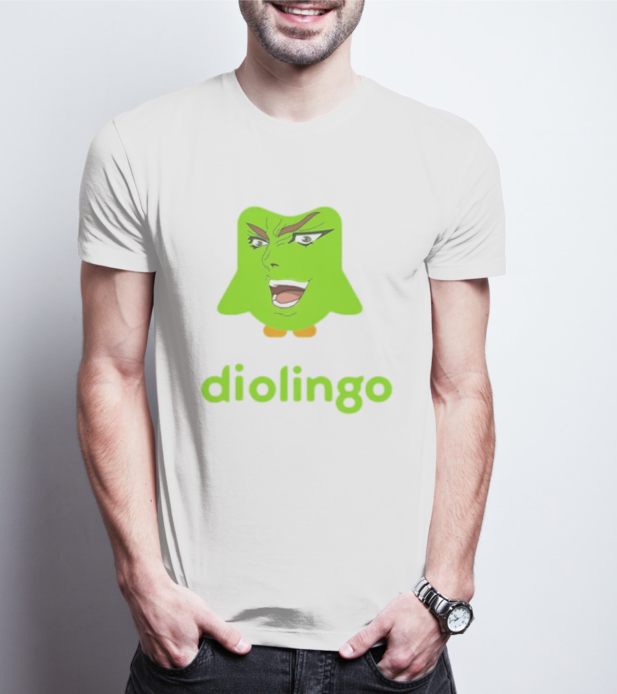 Diolingo Duolingo Owl Dio Brando Meme JoJo's Bizarre Adventure T-Shirt
