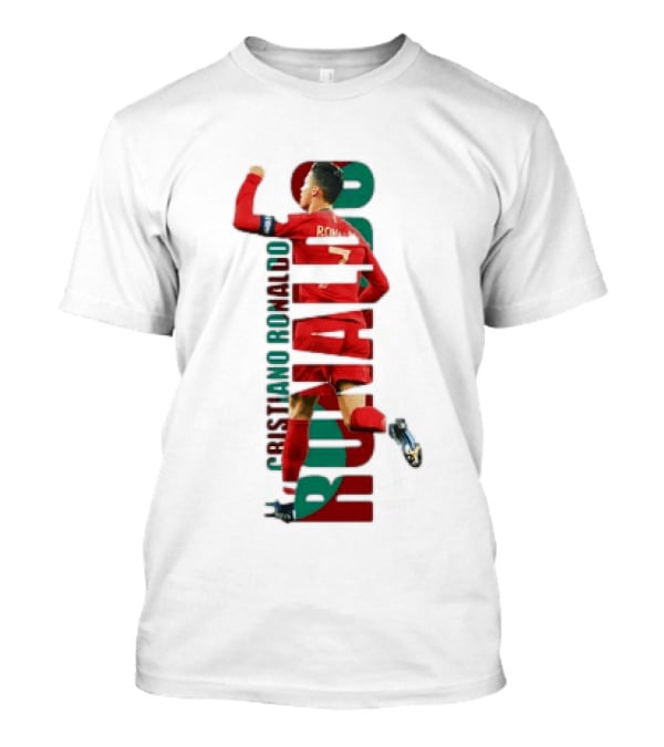 Cristiano Ronaldo Portugal Goal Celebration Number 7 Red Green T-Shirt