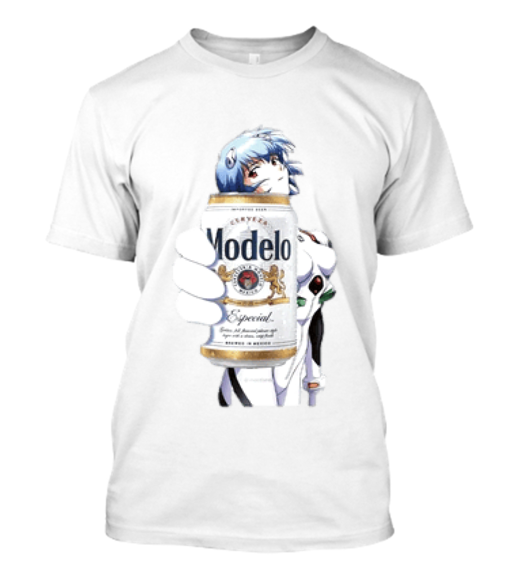 Rei Ayanami Modelo Especial Beer Neon Genesis Evangelion T-Shirt