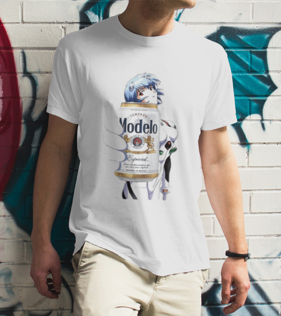 Rei Ayanami Modelo Especial Beer Neon Genesis Evangelion T-Shirt
