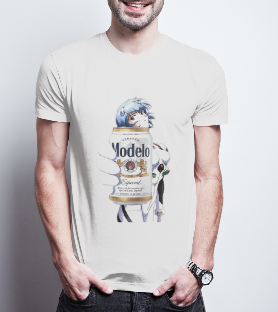 Rei Ayanami Modelo Especial Beer Neon Genesis Evangelion T-Shirt